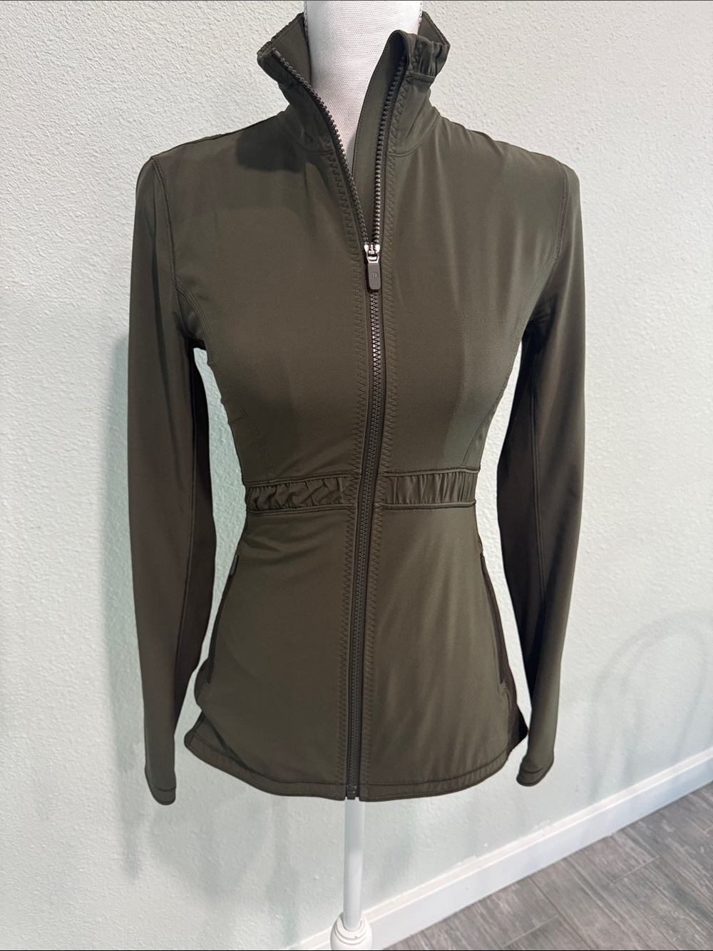 lululemon athletica Olive Bomber-Style Full Zip Jacket